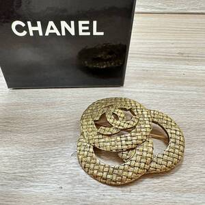 シャネル CHANEL ブローチ ゴールド ココマーク サークル ピンバッジ アクセサリー レディース フランス 箱付き【13176