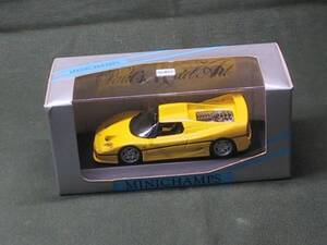 【即落】 MINICHAMPS 1/43 フェラーリ（Ferrari ）F50 1995　 黄 （送料無料）