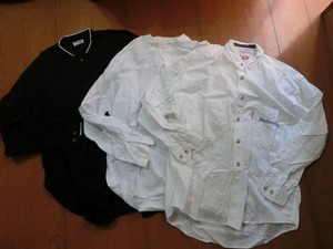 即決 メンズ シャツ 3枚セット COMME CA DU MODE MEN / Budweisr / BAFFY 長袖 バンドカラー ワイシャツ