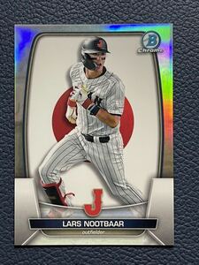 ヌートバー2023 Bowman Chrome WBC-46 Lars Nootbaar Japan Flag Refractor /499