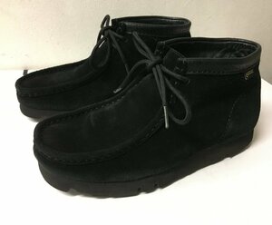 ◆CLARKS クラークス WALLABEE BT GTX Wallabee GTX ゴアテックス　ワラビー ブーツ スエード レザー シューズ 21621 シューズ 黒 サイズ25