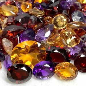 1円〜!!大量!!◯天然アメジスト・シトリン・ガーネットおまとめ500ct◯n 約100g 裸石 宝石 amethyst garnet citrine 黄水晶 w4 59