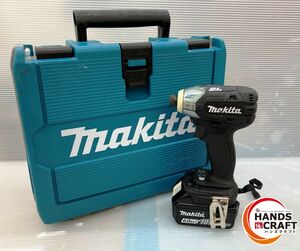 ◇【中古品】マキタ　充電式ソフトインパクトドライバ　TS141DRGXB ブラック 充電器 バッテリ×2 ケース付き　makita【店頭掲示】