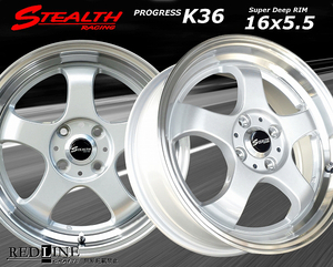 ■ ステルスレーシング K36 ■ 16x5.5J　軽四用/人気のスーパーディープ2段リム!!　Hankook 165/45R16 タイヤ付4本セット