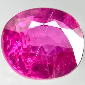 1円〜!!ソ付!!〔天然ルビー0.66ct〕d 約4.86×4.34mm ルース 裸石 corundum コランダム ruby 宝石 jewelry BC4/BC4 テEA0 マ32