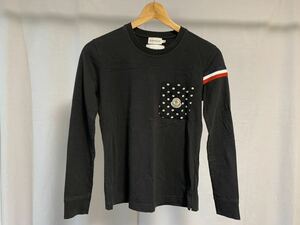 希少 国内正規品 美品 COMME des GARCONS MONCLER 365 コムデギャルソン モンクレール XS 長袖 ロングTシャツ ポケットロンT カットソー 黒