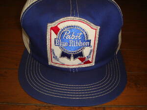 ビンテージ Pabst Blue Ribbon パブスト メッシュキャップ トラッカー K-BRAND テンダーロイン オノゲ USA製 CAP 東京インディアンズ