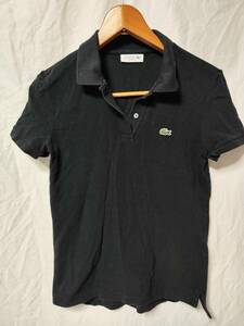 LACOSTE CLASSIC FIT ポロシャツ 半袖 黒 レディース S