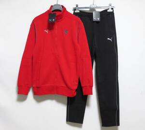 新品 PUMA × Ferrari ジャージ セットアップ S ブラック レッド プーマ フェラーリ MT7 スウェット ジャケット パンツ 上下セット