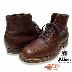 正規品 Alden×beams オールデン×ビームス #4512 スコッチグレインカーフ レザー インディブーツ レースアップ シューズ 革靴 9 1/2