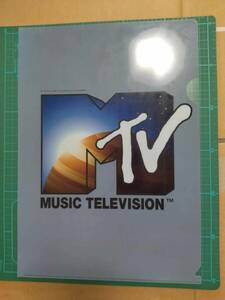 非売品 MTV エムティーヴィー クリアファイル A4 惑星 planet M TV Music Television pockets plastic file folder CLEAR FOLDER