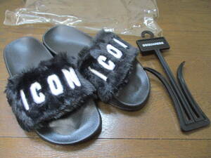 ☆DSQUARED/ディースクエアード☆未使用 ICON KID SLIDE サンダル サイズ：21 cm 子供用 レディース ICONサンダル 