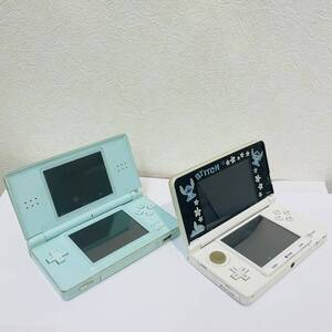 □２台セット!! Nintendo ニンテンドー 3DS ・Nintendo DS LITE 本体のみ 動作未確認 ミント×白 中古品【F2890OY】 