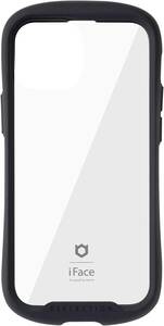 iFace Reflection iPhone 13 mini ケース クリア 強化ガラス (ブラック)【アイフェイス アイフォン