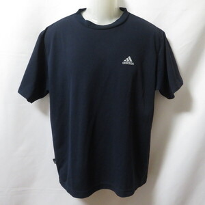 古着 メンズO adidas/アディダス ポリエステル Tシャツ 半袖 スポーツ テニス ネイビー/グレー/水色 751214