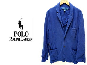 ●POLO ポロラルフローレン紺コットンテーラードジャケットM●AL