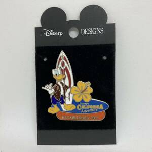 ♪♪ 200 DLR Disneyland アメリカ ピンバッジ サーフボート シリーズ ドナルド Established 2001 Surfboard Series Donald Duck ピン