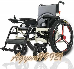 電動車椅子 プレミアム電動車椅子 電動車椅子、折りたたみ式電動コンパクト移動補助車椅子、軽量キャリー 電動車椅子12Ah リチウム電池