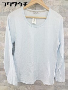 ◇ green label relaxing UNITED ARROWS クルーネック 長袖 Tシャツ カットソー サイズL ライトブルー メンズ