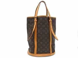 1円 LOUIS VUITTON ルイヴィトン M42236 モノグラム バケットGM バケツ型 トートバッグ ショルダー 肩掛け ブラウン系 BI6773