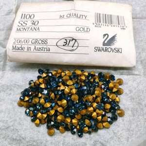 ☆ほぼ未使用 SWAROVSKI スワロフスキー ヴィンテージ ルース 1100 SS30 2/6gross Montana モンタナ 裸石 グルーデコ R-336