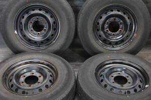 jv/条件付送料無料 トヨタ純正 6穴 夏 15×6J 6H PCD139.7 DUNLOP SP175N 195/80R15 107/105L LT 4本セット ハイエース レジアスエース