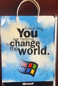 Microsoft You change world 紙袋