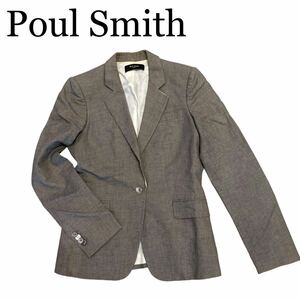 Poul Smith BLACK ポールスミス テーラードジャケット ジャケット グレー コットン リネン レディース 40