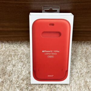 【未使用】 アップル Apple 純正 Apple純正 iPhone 12 12 Pro Leather Sleeve Scarlet スカーレットアウトレット品