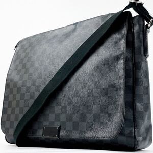 1円 LOUIS VUITTON ルイヴィトン ダニエル GM ダミエ グラフィット メンズ メッセンジャー ショルダーバッグ ビジネス ブラック