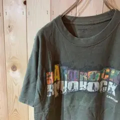 AE3773 Hard Rock 半袖プリントTシャツ カーキ メンズ S ポス