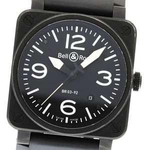 ベル＆ロス Bell＆Ross BR03-92CFB-H デイト 自動巻き メンズ 良品 保証書付き_862383