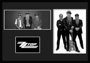 10種類!ZZ Top/ZZトップ/ジー・ジー・トップ/ROCK/ロックバンドグループ/証明書付きフレーム/BW/モノクロ/ディスプレイ (7-3W)