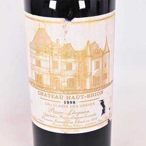 ★シャトー オー ブリオン 1998年 赤 ※ 750ml 13% グラーブ ★五大シャトー CHATEAU HAUT-BRION F090474