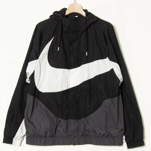 NIKE ナイキ サイズL ジップアップ ジャケット 裏メッシュ ポリエステル100％ 黒/ブラック メンズ アウター カジュアル ストリート