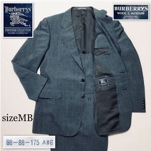 Burberrys PRESTIGE COLLECTION バーバリー　ウール＆モヘア　スーツ上下セットアップ　size AB6 MB ブルーグレー　メンズ