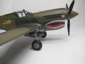 ハセガワ　1/48　P-40E　ウォーホーク　エドワードFレクター　少佐機　1942　完成品