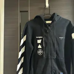 OFF-WHITE  グラフィック　ジップパーカー/XS/コットン