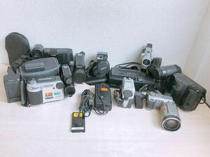 ●大量●ビデオカメラ9点まとめ●SONY SHARP MINOLTA Sankyo FUJICAビデオカメラ CCD-SC65 P300 EM-30XL VL-HL3 DCR-PC101 POCKET-8