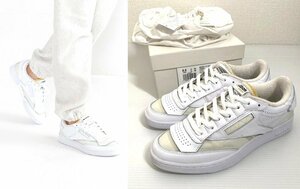 26.5cm 美品 / メゾンマルジェラ 22 × Reebok PROJECT CLUB C Memory OF V2 ホワイト 白 スニーカー コラボ MAISON MARGIELA リーボック