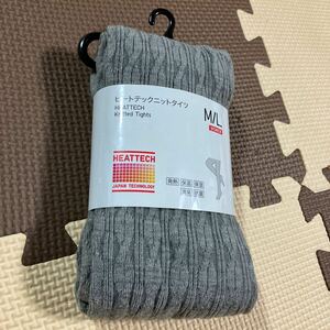 レディース　UNIQLO ヒートテック ニット タイツ M/L グレー　定価1500円　未使用