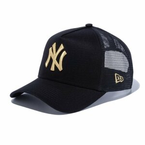 新品 NEWERA ニューエラ メッシュキャップ トラッカー 9FORTY A-Frame ニューヨーク・ヤンキース Yankees NY #12746897 黒金