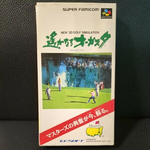 【箱付き】SFC 遥かなるオーガスタ new 3D golf simulation ティーアンドイーソフト T&E SOFT スーパーファミコン