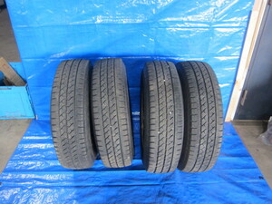 引き取り限定北海道 6穴 139.7 15x6j 195/80R15 107/105L LT BRIDGESTONE VL1 スタッドレス スチールホイール4本セット　②