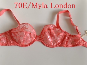 70E☆MYLA　LONDON　マイラ　UK超高級ブランド ブラ　ピンク