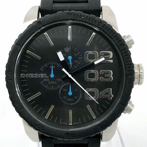 DIESEL ディーゼル 腕時計 DZ4255 クオーツ アナログ ラウンド クロノグラフ ブラック コレクション おしゃれ 電池交換済 動作確認済