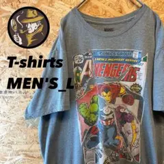 【US規格】MARVEL アベンジャーズ プリントTシャツ キャラクター L