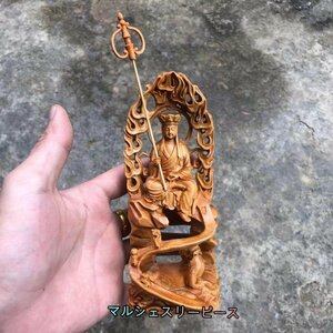 極上の木彫 仏教美術 精密彫刻 仏像 地蔵菩薩像 手職人手作り 未使用