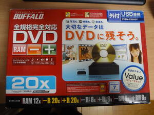 ☆　DVD RAM+- USB2.0　外付　BUFFALO　DVSM-X20UsV（ジャンク）　☆