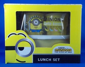 未使用 ミニオンズ ランチセット 弁当箱 カップ フォーク スプーン LUNCH SET MINIONS